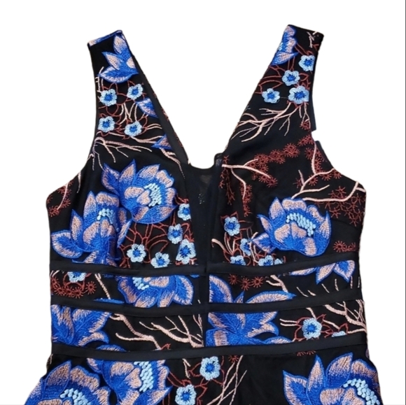 NORDSTROM NWT XS Harlyn black multi-color sleeveless dress - Picture 4 of 13